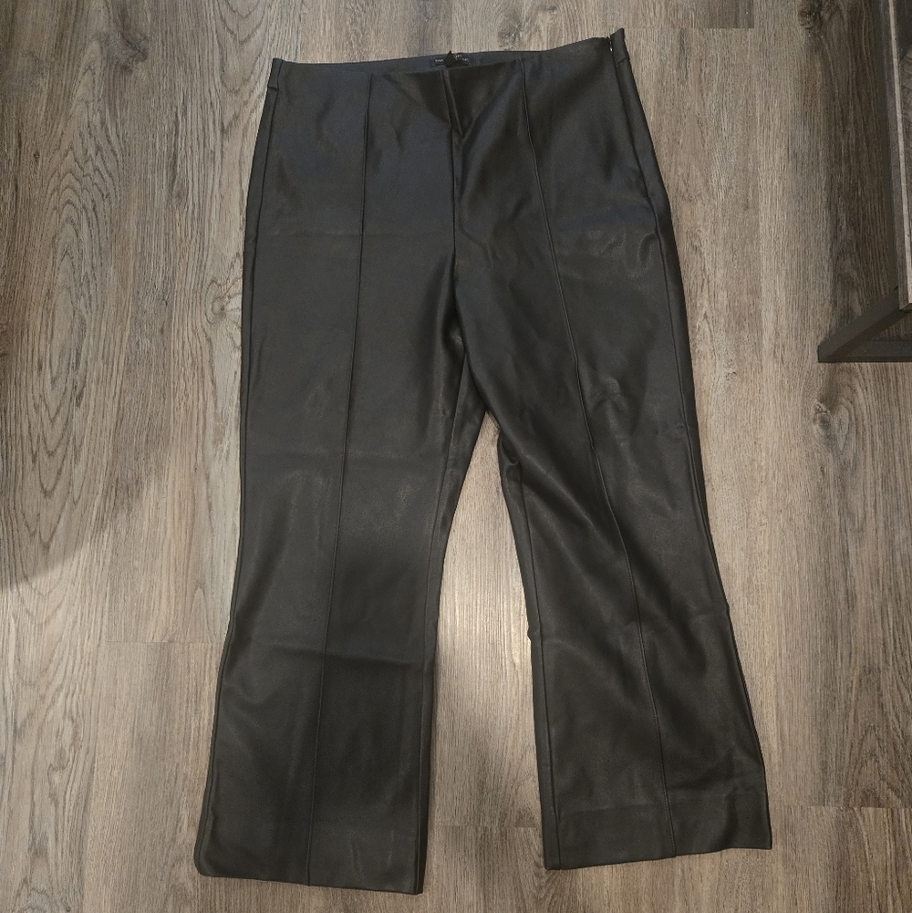 Banana Republic Black Leather Trousers